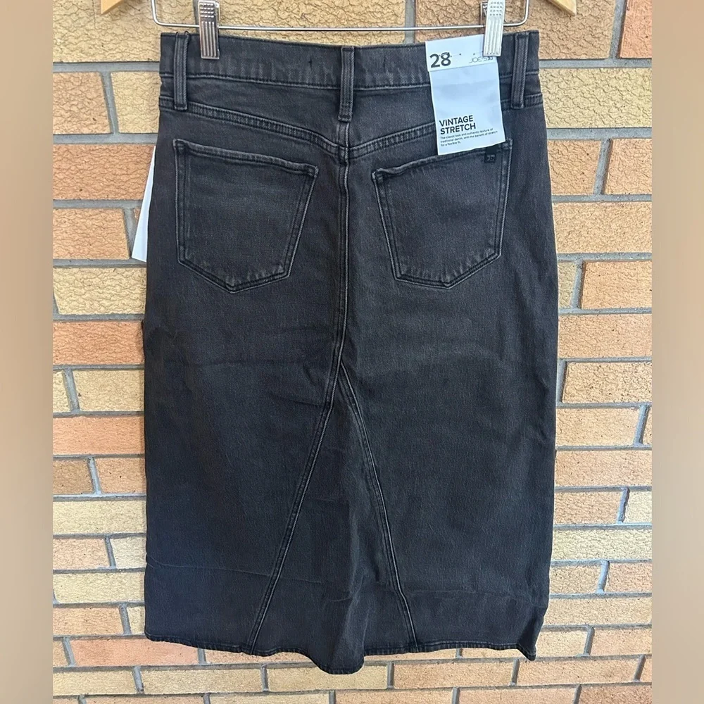 Joe’s Jeans The Tulie Skirt With Grace Denim Midi Vintage Stretch Size 28 NWT